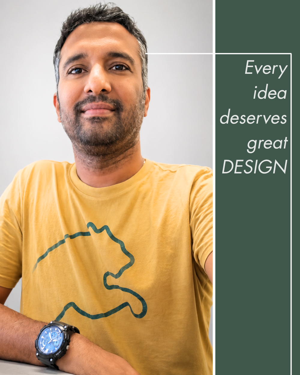 Portrait of Sundar, founder of Sundar Design Studio