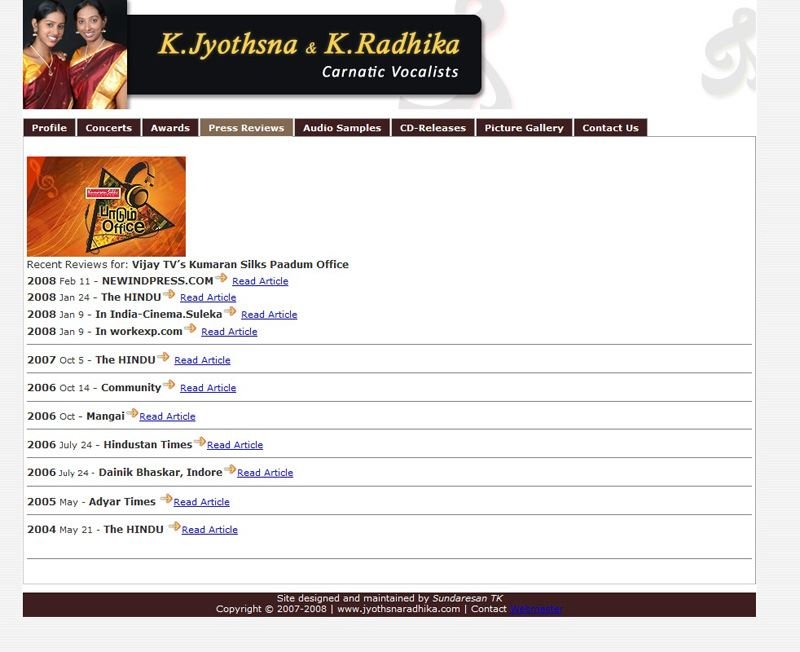 JyoRadhu Site Inside